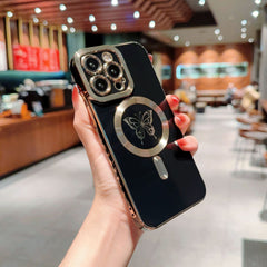 Iphone Magnetic Case with Butterfly Design for Models 11-14 Pro Max