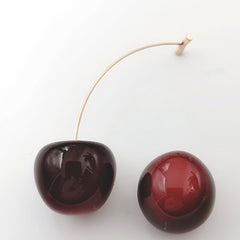 Cherry Colorful Transparent Long Pearl Earrings