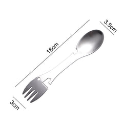 Stainless Steel Folding Spoon and Fork for Camping