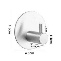 304 Stainless Steel No-Drill Hook for Bathroom & Kitchen