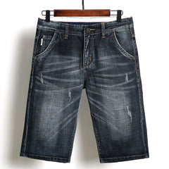 Men's Casual Denim Five-Point Shorts