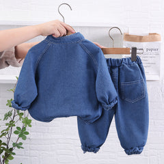 Spring Denim Set for Kids - Stylish Two-Piece