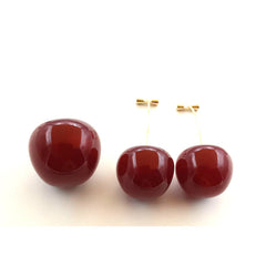 Cherry Colorful Transparent Long Pearl Earrings