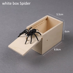 Wooden Prank Scare Toy Box with Spider