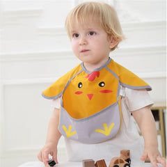 Waterproof Cartoon Baby Bib Pocket Art Smock for Infants