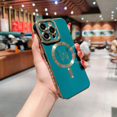 Iphone Magnetic Case with Butterfly Design for Models 11-14 Pro Max