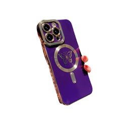 Iphone Magnetic Case with Butterfly Design for Models 11-14 Pro Max
