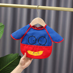 Waterproof Cartoon Baby Bib Pocket Art Smock for Infants