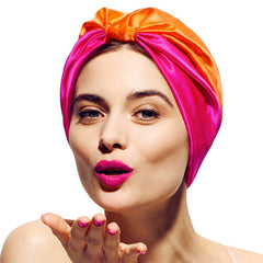Double Layer Satin Hair Scarf Sleep Cap