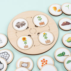 Montessori Wooden Animal Life Cycle Puzzle for Kids