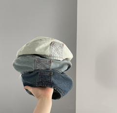 Girls' Denim Beret Hat for Spring, Autumn, Summer