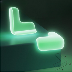 Transparent Glow-in-the-Dark Corner Protectors for Kids