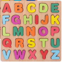 Digital Wooden ABC Puzzle for Early Learning Kids
