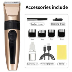 Professional Hair Clippers Trimmer Mens Barber Hair Cutting Kit Machine Cordless