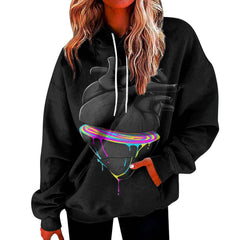 slqdgmryz Oversized Hoodies for Women Plus Size Drawstring Cute Hoodie Loose Preppy Sweatshirt with Pocket Womens Pullover Comfort Hoodies for Anxiety Plus Size Sweatshirts for Women 2024 Pink Large