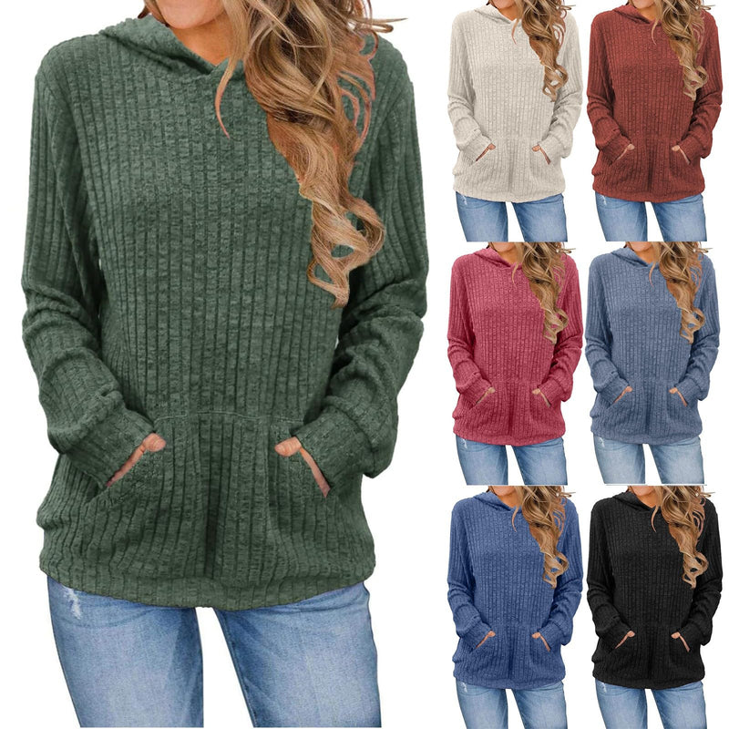 Oversized Hoodies for Women Comfy Long Sleeve Shirts Kangaroo Pocket Pullover Sweatshirts Ribbed Knit Tunic Sweaters Loose Fit Plus Size Hoodie Casual Dressy Blouses Trendy Hooded Sweatshirts