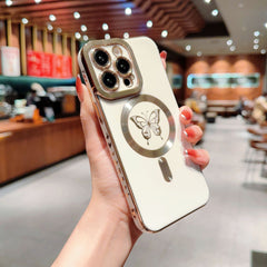 Iphone Magnetic Case with Butterfly Design for Models 11-14 Pro Max