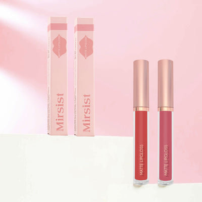 12-Color Matte Lip Gloss in Nude Shades