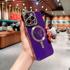 Iphone Magnetic Case with Butterfly Design for Models 11-14 Pro Max