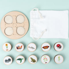 Montessori Wooden Animal Life Cycle Puzzle for Kids