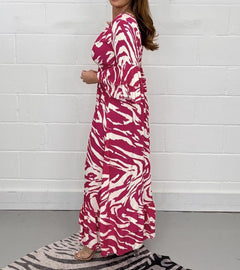 Fall/Winter Women's Casual Printed Dress