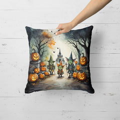 Goblins Spooky Halloween Throw Pillow
