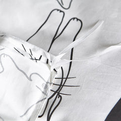 Pure Cotton Bed Linen Set for Cat Lovers - 3 and 4 Piece Options