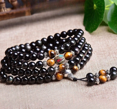 Obsidian Couple Bracelet and Prayer Bead Bracelet