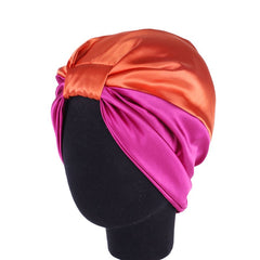 Double Layer Satin Hair Scarf Sleep Cap