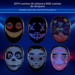 LED Colorful APP Face Changing Mask for Halloween