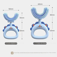 U-Shaped Little Lion Silicone Toothbrush for Kids