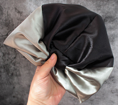 Double Layer Satin Hair Scarf Sleep Cap