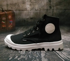 European Style Women's High-Top Canvas Platform Boots